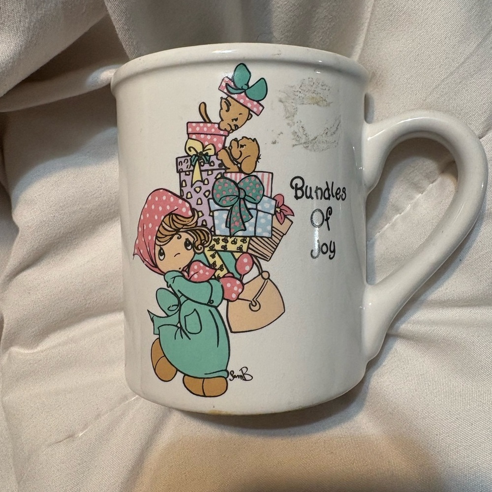 Precious Moments Bundles of Joy Mug with Pink and Green Accents